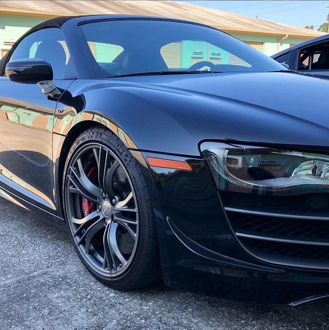 Audi R8 supercar getting service